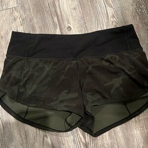 Lululemon Speed Up Camo Shorts